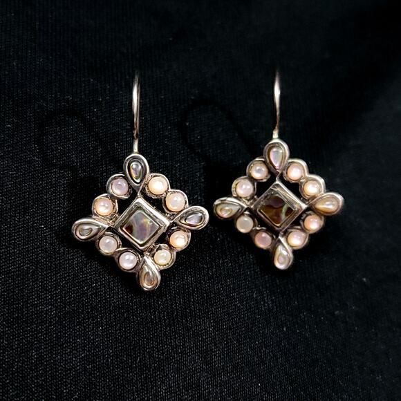 925 Sterling Silver CSX Thai Abalone Earring and Pendant Necklace Set - Picture 13 of 14